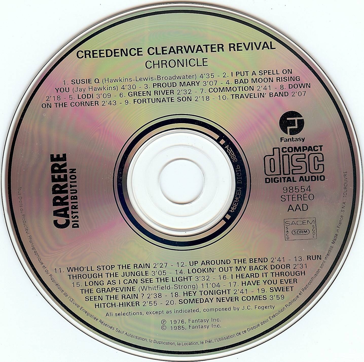 Creedence Clearwater Revival Chronicle : CD FR